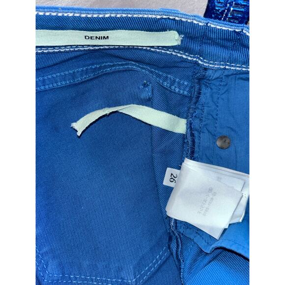 Authentic Off-White Bold Blue Skinny Jeans - Designer Streetwear Size 26 EUC - Picture 5 of 13